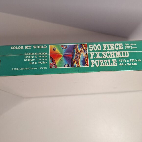 Color My World 500 Piece FX Schmid Puzzle Psychedelic Fractal Art Hippie Tie Dye - Picture 4 of 8